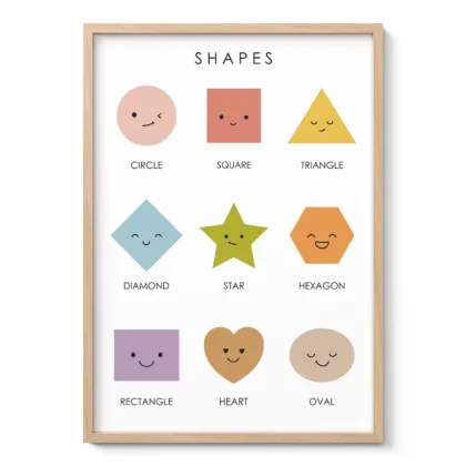 Geometric Shapes Learning Print for Kids