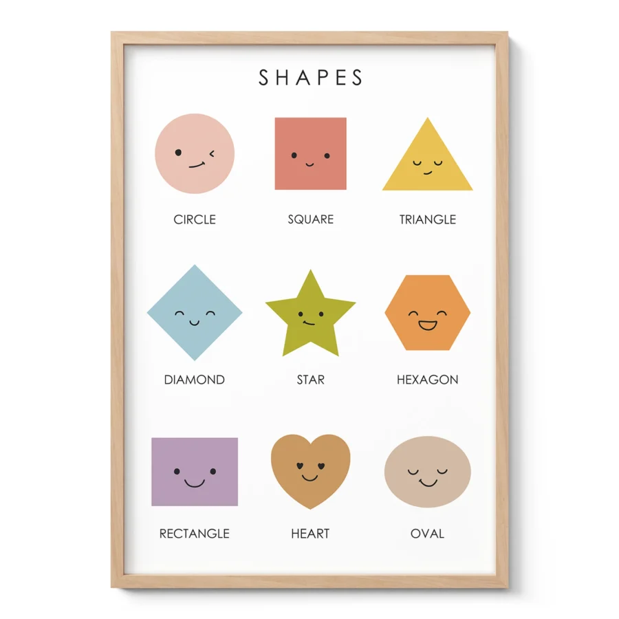 Geometric Shapes Learning Print for Kids