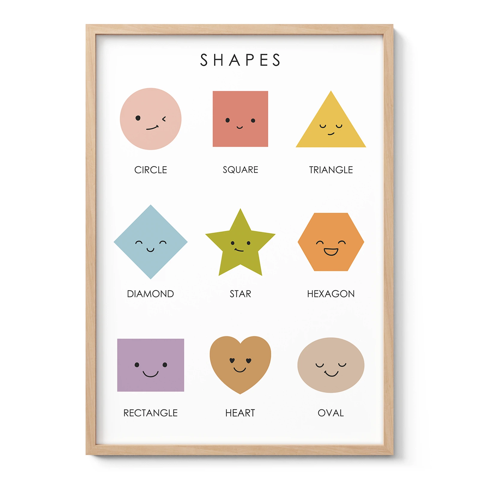 Geometric Shapes Learning Print for Kids