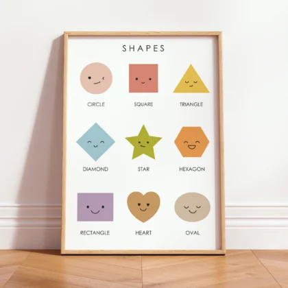 Geometric Shapes Learning Print for Kids