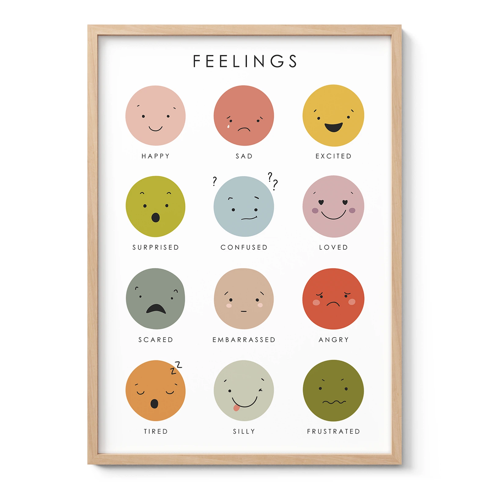Feelings and Emotions Learning Print for Kids