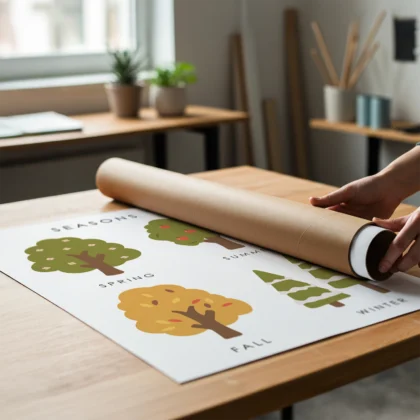 Four Seasons Educational Print for Kids