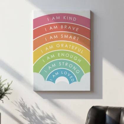 Positive Affirmations Rainbow Print for Kids