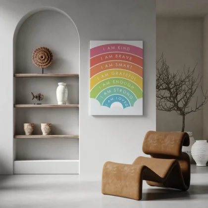 Positive Affirmations Rainbow Print for Kids