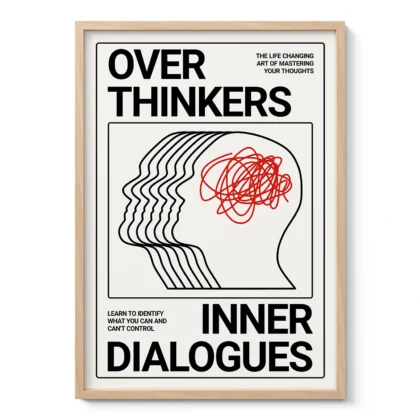 Overthinkers Print – Modern Typography Wall Art