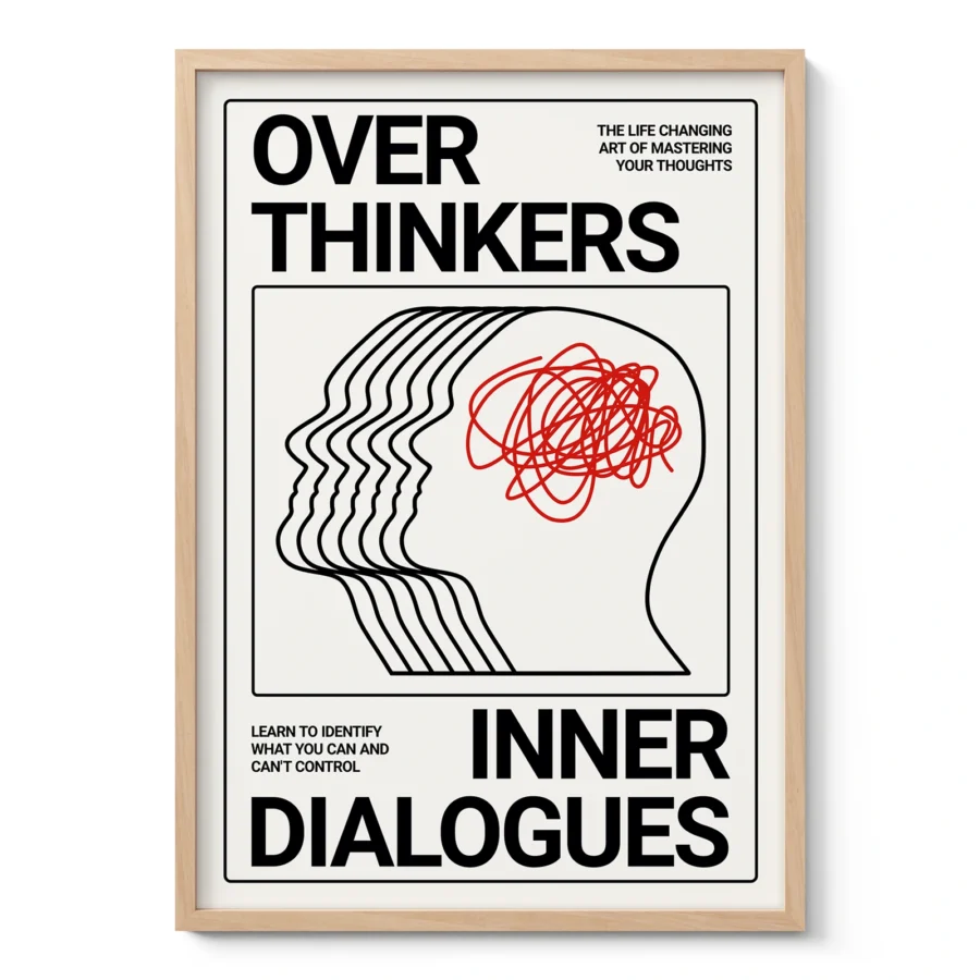 Overthinkers Print – Modern Typography Wall Art