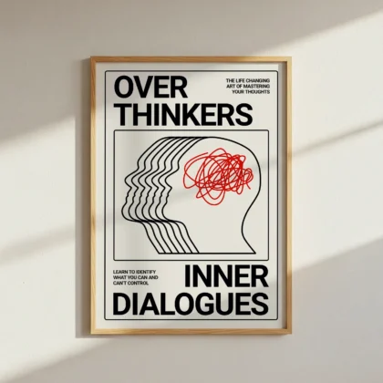 Overthinkers Print – Modern Typography Wall Art