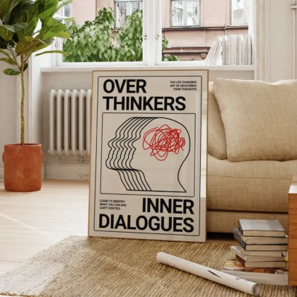Overthinkers Print – Modern Typography Wall Art