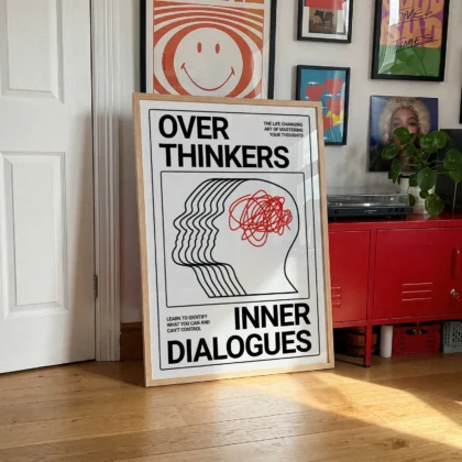 Overthinkers Print – Modern Typography Wall Art