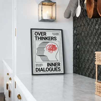 Overthinkers Print – Modern Typography Wall Art