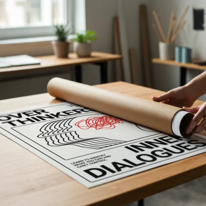 Overthinkers Print – Modern Typography Wall Art