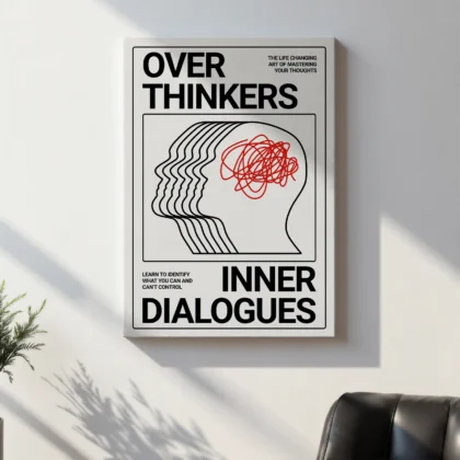 Overthinkers Print – Modern Typography Wall Art