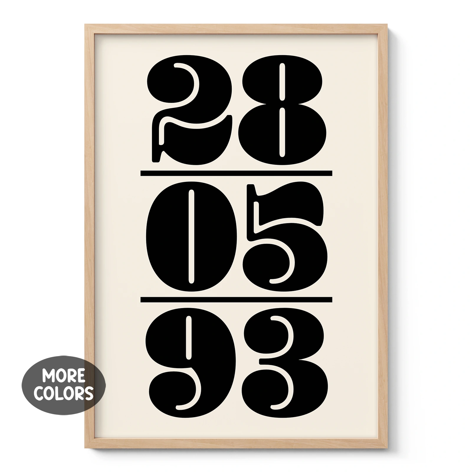 Custom Date Print – Anniversary, Wedding and Birthday Gift