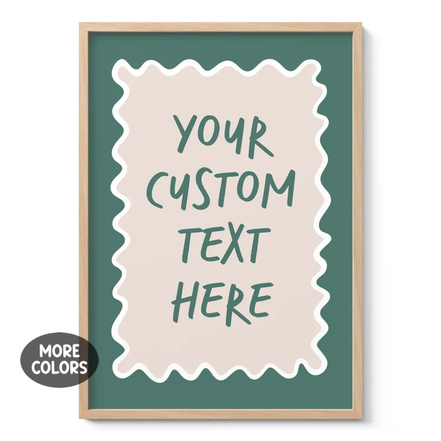 Personalised Quote Print – Custom Text Wall Art