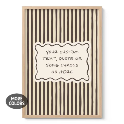 Custom Text Print – Personalised Wall Art