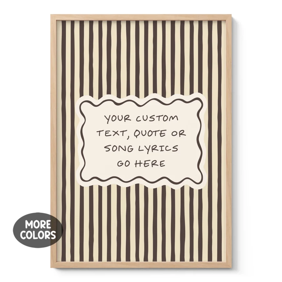 Custom Text Print – Personalised Wall Art