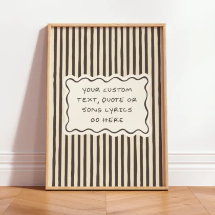 Custom Text Print – Personalised Wall Art