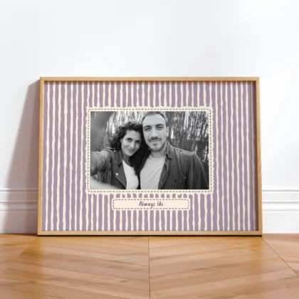 Personalised Photo Print – Custom Text Wall Art