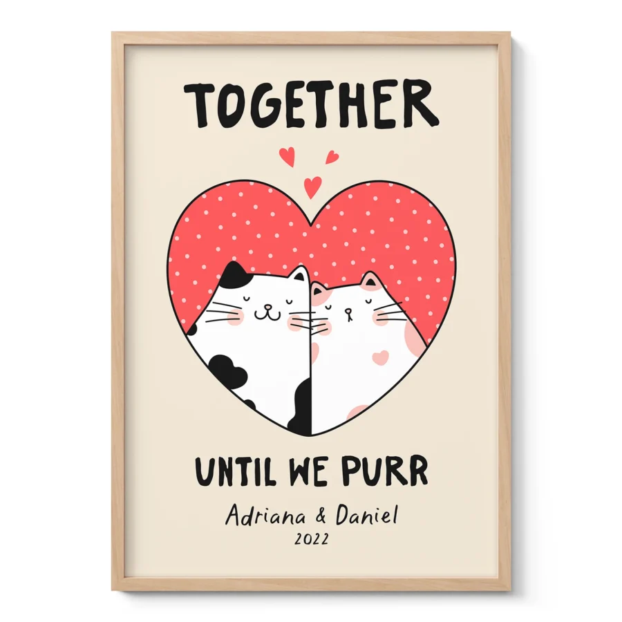 Personalisiertes Paar-Wandbild – Geschenk zum Jahrestag