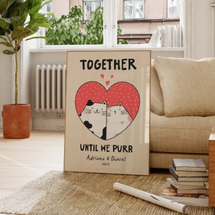 Personalisiertes Paar-Wandbild – Geschenk zum Jahrestag