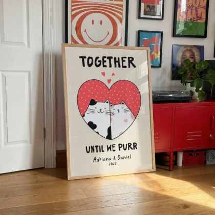 Personalisiertes Paar-Wandbild – Geschenk zum Jahrestag