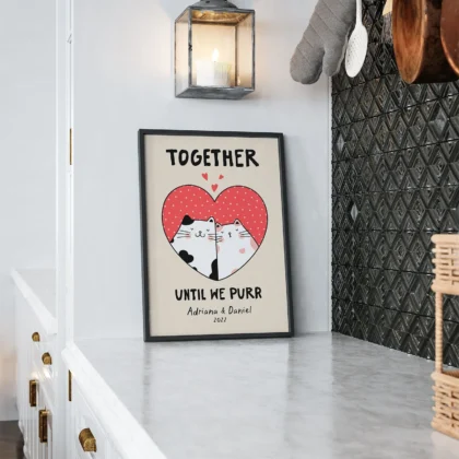 Personalisiertes Paar-Wandbild – Geschenk zum Jahrestag