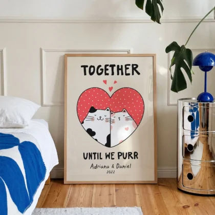 Personalisiertes Paar-Wandbild – Geschenk zum Jahrestag