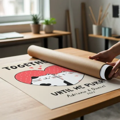 Personalisiertes Paar-Wandbild – Geschenk zum Jahrestag