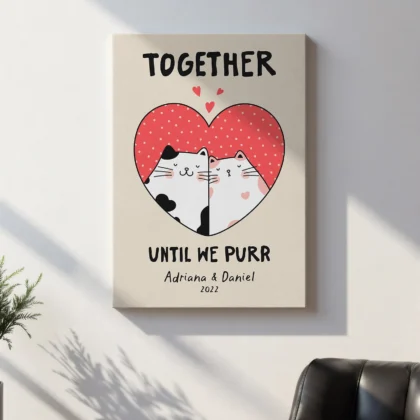 Personalisiertes Paar-Wandbild – Geschenk zum Jahrestag