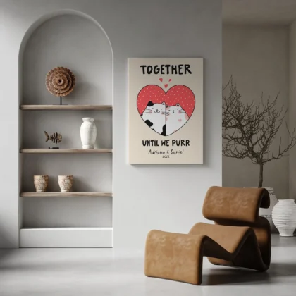 Personalisiertes Paar-Wandbild – Geschenk zum Jahrestag