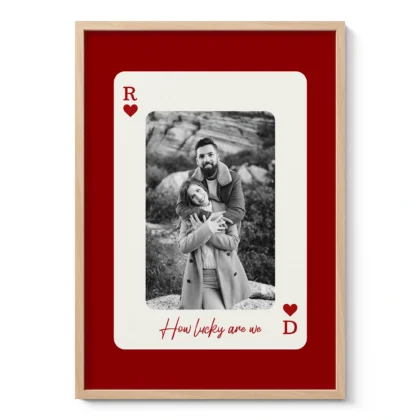 Custom Playing Card Photo Print – Personalised Couple Gift
