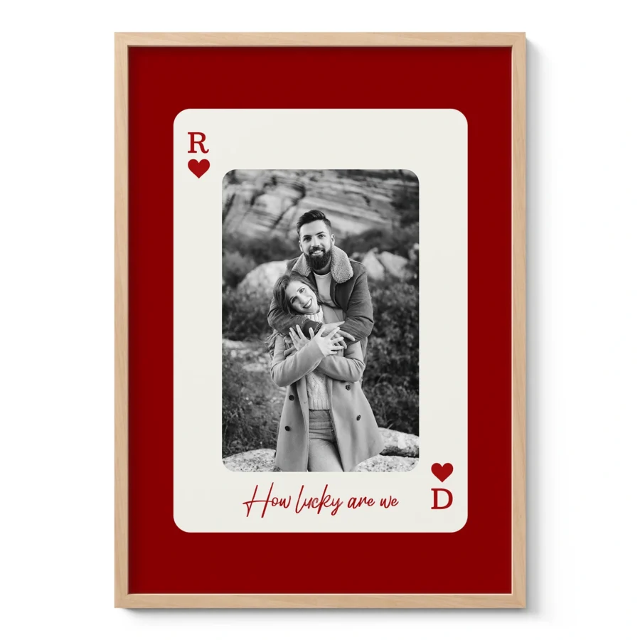Custom Playing Card Photo Print – Personalised Couple Gift
