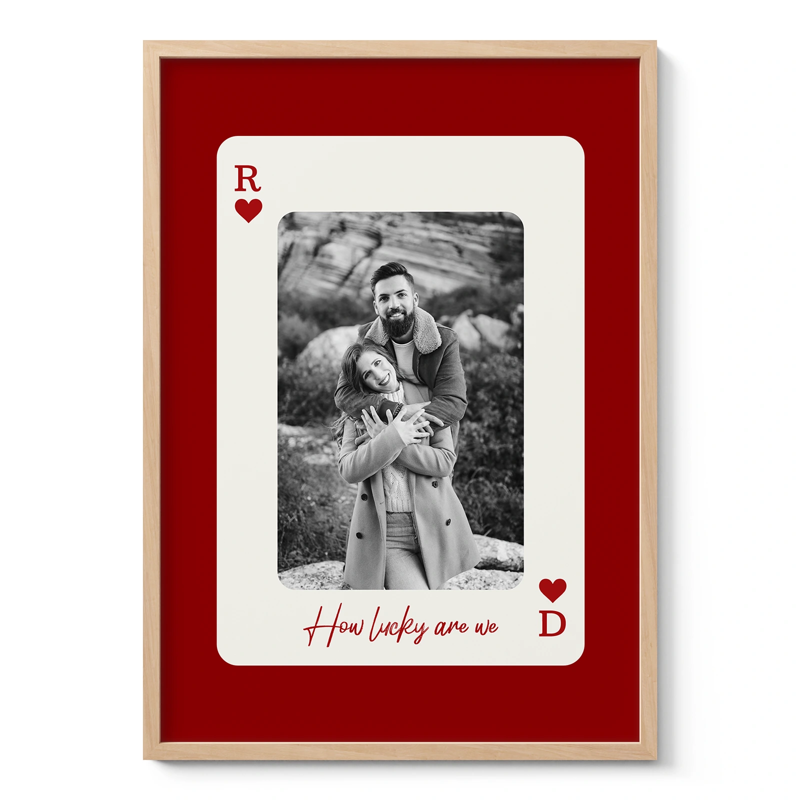 Custom Playing Card Photo Print – Personalised Couple Gift