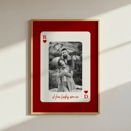 Custom Playing Card Photo Print – Personalised Couple Gift