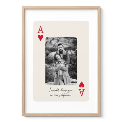 Personalised Playing Card Print – Custom Photo and Text