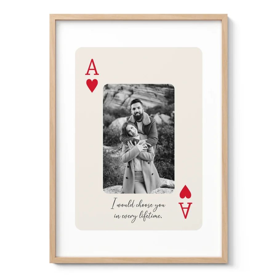 Personalised Playing Card Print – Custom Photo and Text