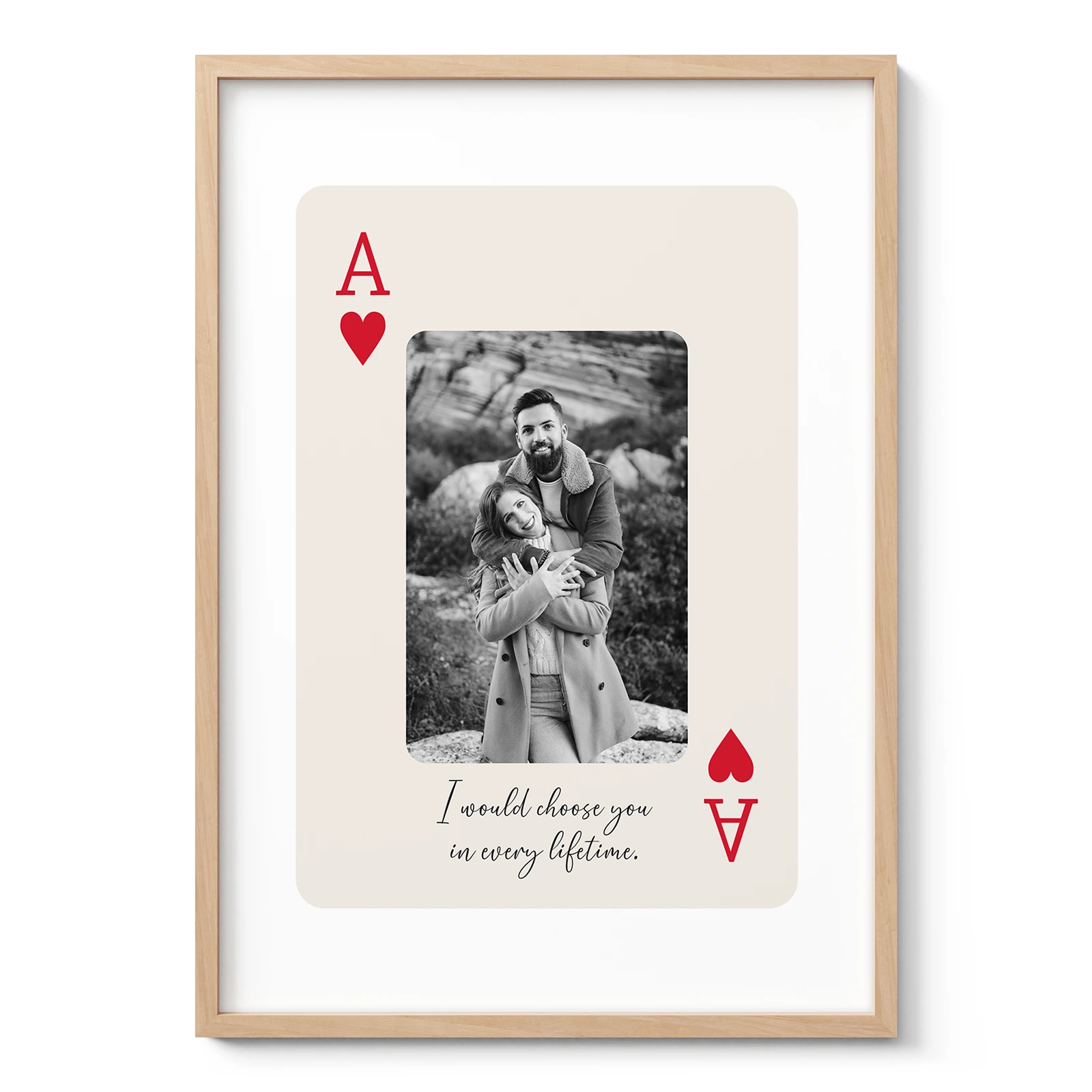 Personalised Playing Card Print – Custom Photo and Text