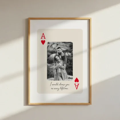 Personalised Playing Card Print – Custom Photo and Text