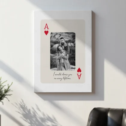 Personalised Playing Card Print – Custom Photo and Text