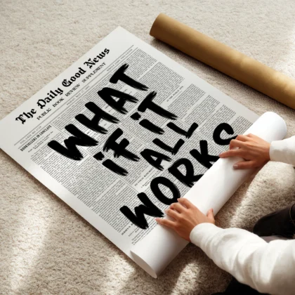 Black Newspaper Poster – What If It All Works Out