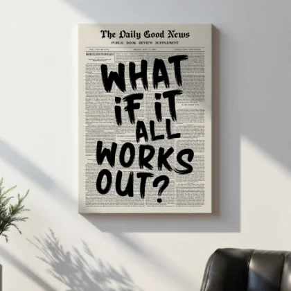 Retro Newspaper Poster – What If It All Works Out